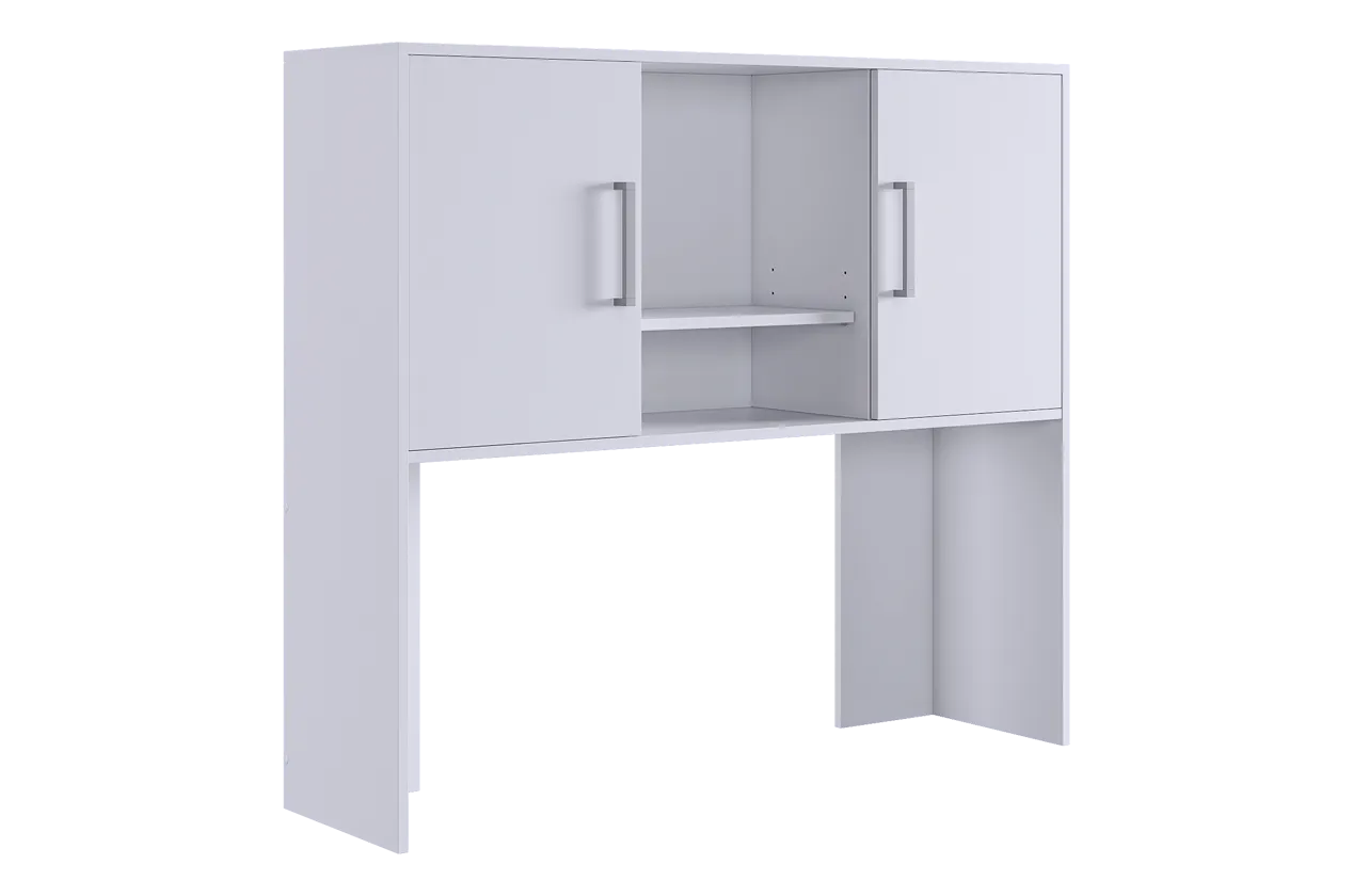 Надстройка стола компьютерного 1200 Лайт-2 белый/белый в Сургуте - surgut.mebel-tymen.ru | фото