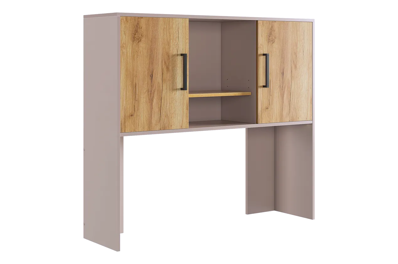 Надстройка стола компьютерного 1200 Лайт-2 кашемир/дуб крафт золотой в Сургуте - surgut.mebel-tymen.ru | фото