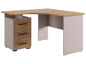 Стол компьютерный 1200 угловой Лайт-2 кашемир/дуб крафт золотой в Сургуте - surgut.mebel-tymen.ru | фото