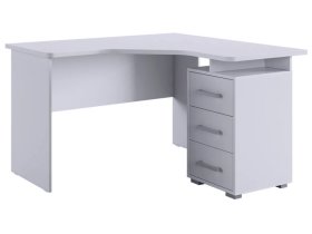 Стол компьютерный 1200 угловой Лайт-2 белый/белый в Сургуте - surgut.mebel-tymen.ru | фото