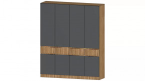 Ленора Шкаф 4х ств. Дуб вотан/Графит в Сургуте - surgut.mebel-tymen.ru | фото