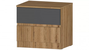 Ленора Тумба прикроватная Дуб вотан/Графит в Сургуте - surgut.mebel-tymen.ru | фото