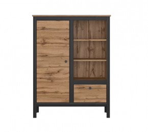 LOFT шкаф REG1D1S/90 (Дуб вотан/Черный) в Сургуте - surgut.mebel-tymen.ru | фото