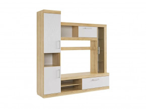 Мини-стенка Макси дуб сонома/белое дерево в Сургуте - surgut.mebel-tymen.ru | фото