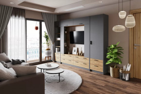 Модульная гостиная Оттавия Антрацит в Сургуте - surgut.mebel-tymen.ru | фото