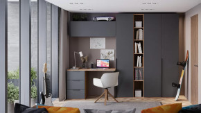 Набор детской мебели «Порто» №3 Яблоня Беллуно, Графит софт в Сургуте - surgut.mebel-tymen.ru | фото