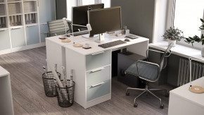 Набор мебели для офиса «Марли» №2 Белый, Серо-голубой в Сургуте - surgut.mebel-tymen.ru | фото