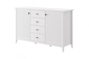 Никеа Комод 4 ящика 2 двери Белый в Сургуте - surgut.mebel-tymen.ru | фото