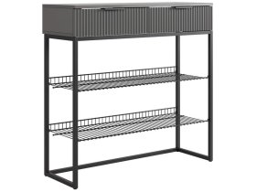 Обувница Классная 1 графит/графит матовый/черный муар в Сургуте - surgut.mebel-tymen.ru | фото