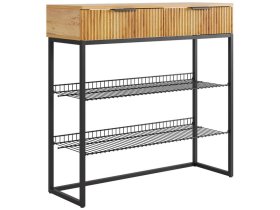 Обувница Классная 1 дуб крафт золотой/акация светлая/черный муар в Сургуте - surgut.mebel-tymen.ru | фото