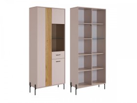 Шкаф двухдверный (со стеклом) Доминика в Сургуте - surgut.mebel-tymen.ru | фото