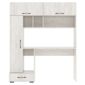 Стол компьютерный "ПКС- 1" (ш1500*г570*в1800мм), ЛДСП дуб крафт белый (Памир) в Сургуте - surgut.mebel-tymen.ru | фото