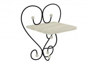 Полка настенная Милсон белая-металл черный в Сургуте - surgut.mebel-tymen.ru | фото