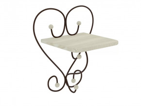 Полка настенная Милсон белая-металл коричневый в Сургуте - surgut.mebel-tymen.ru | фото