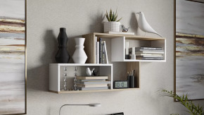 Полка настенная тип 4 Дуб Сонома/Белый в Сургуте - surgut.mebel-tymen.ru | фото