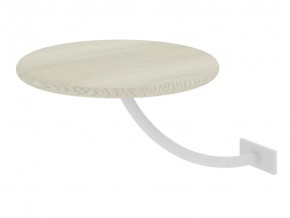 Полка прикроватная круглая Милсон белая в Сургуте - surgut.mebel-tymen.ru | фото