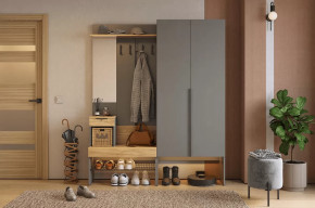 Прихожая Баско К1 графит/дуб крафт золотой в Сургуте - surgut.mebel-tymen.ru | фото
