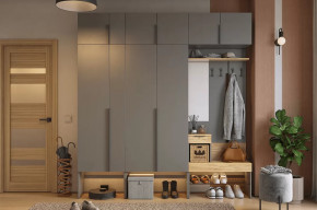 Прихожая Баско К10 графит/дуб крафт золотой в Сургуте - surgut.mebel-tymen.ru | фото