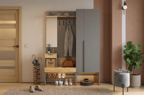 Прихожая Баско К2 графит/дуб крафт золотой в Сургуте - surgut.mebel-tymen.ru | фото