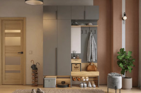 Прихожая Баско К5 графит/дуб крафт золотой в Сургуте - surgut.mebel-tymen.ru | фото