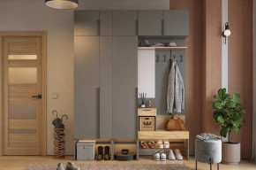 Прихожая Баско К9 графит/дуб крафт золотой в Сургуте - surgut.mebel-tymen.ru | фото