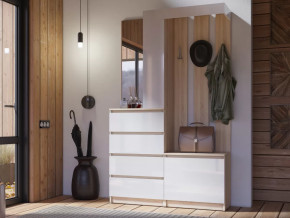 Прихожая Челси сонома-белый в Сургуте - surgut.mebel-tymen.ru | фото