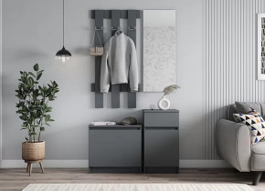 Прихожая МОРИ (МПВ600+МПЗ400+МПТ400+МПТ600), ЛДСП Графит в Сургуте - surgut.mebel-tymen.ru | фото