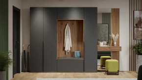 Прихожая «Порто» Яблоня Беллуно, Графит софт в Сургуте - surgut.mebel-tymen.ru | фото