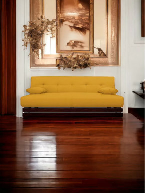 Прямой диван манго 1 Савана Елоу/Планки орех в Сургуте - surgut.mebel-tymen.ru | фото