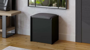 Пуф Бостон Антрацит/Велюр серый в Сургуте - surgut.mebel-tymen.ru | фото