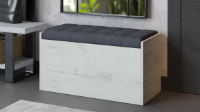 Пуф «Форест» Исп. 2 Дуб крафт белый, Велюр Серый в Сургуте - surgut.mebel-tymen.ru | фото