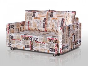 Диван Реал 120 с подлокотниками Газета в Сургуте - surgut.mebel-tymen.ru | фото