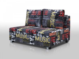 Диван Реал 120 без подлокотников мюзик графит в Сургуте - surgut.mebel-tymen.ru | фото