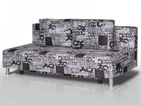 Диван Комфорт Лайт без подлокотников 2 подушки принт Рок в Сургуте - surgut.mebel-tymen.ru | фото