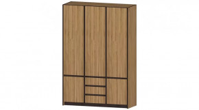 Серия Бостон Шкаф 3-х створчатый дуб вотан в Сургуте - surgut.mebel-tymen.ru | фото