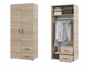 Шкаф 2 створчатый с ящиками Victor Сонома в Сургуте - surgut.mebel-tymen.ru | фото