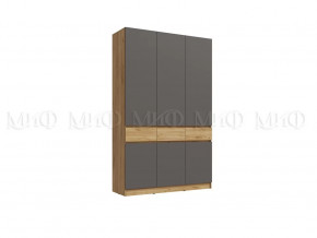 Шкаф 3-х створчатый Роджинамиф, дуб крафт/графит в Сургуте - surgut.mebel-tymen.ru | фото