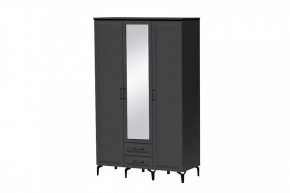 Шкаф 3-х створчатый с зеркалом Шарм ШК-3 Антрацит в Сургуте - surgut.mebel-tymen.ru | фото