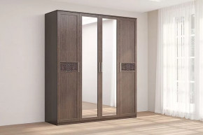 Шкаф 4-х створчатый с зеркалом Кэт-4 Венге Диал в Сургуте - surgut.mebel-tymen.ru | фото