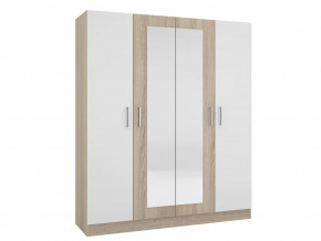 Шкаф четырехстворчатый Леси Сонома-Белый в Сургуте - surgut.mebel-tymen.ru | фото