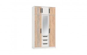 Шкаф для одежды 83.08 Вегас (3-х дв.) с зеркалом (ЛДСП Белый) в Сургуте - surgut.mebel-tymen.ru | фото