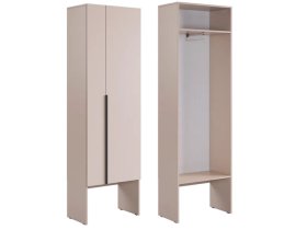 Шкаф двухдверный L600 Баско кашемир в Сургуте - surgut.mebel-tymen.ru | фото