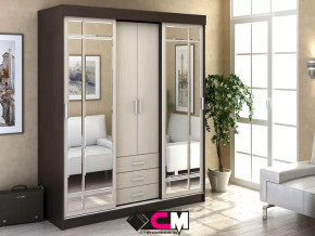 Шкаф-купе Лидер 1К Венге/Дуб белфорт в Сургуте - surgut.mebel-tymen.ru | фото