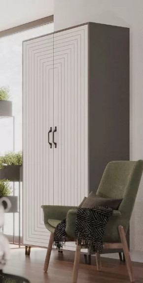 Шкаф Квадро М-3 двухдверный, серый графит/софт вайт в Сургуте - surgut.mebel-tymen.ru | фото