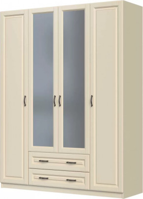 Шкаф ШР-4 "Кантри" 2 зеркала, слоновая кость в Сургуте - surgut.mebel-tymen.ru | фото