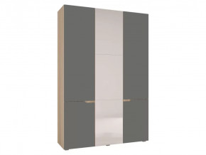 Шкаф трехстворчатый Анталия Сонома-Графит софт в Сургуте - surgut.mebel-tymen.ru | фото