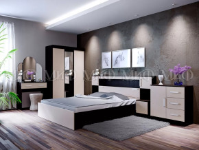 Спальный гарнитур Басямиф, дуб беленый/венге в Сургуте - surgut.mebel-tymen.ru | фото