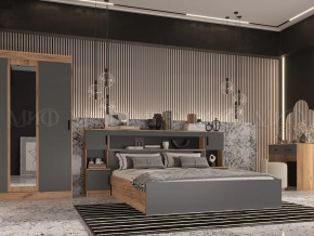 Спальный гарнитур Басямиф, графит/дуб крафт в Сургуте - surgut.mebel-tymen.ru | фото