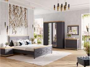 Спальный гарнитур Лиана-1 Дуб Крафт Золотой/Графит в Сургуте - surgut.mebel-tymen.ru | фото