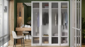 Спальный гарнитур «Порто» №4 Яблоня Беллуно, Белый в Сургуте - surgut.mebel-tymen.ru | фото